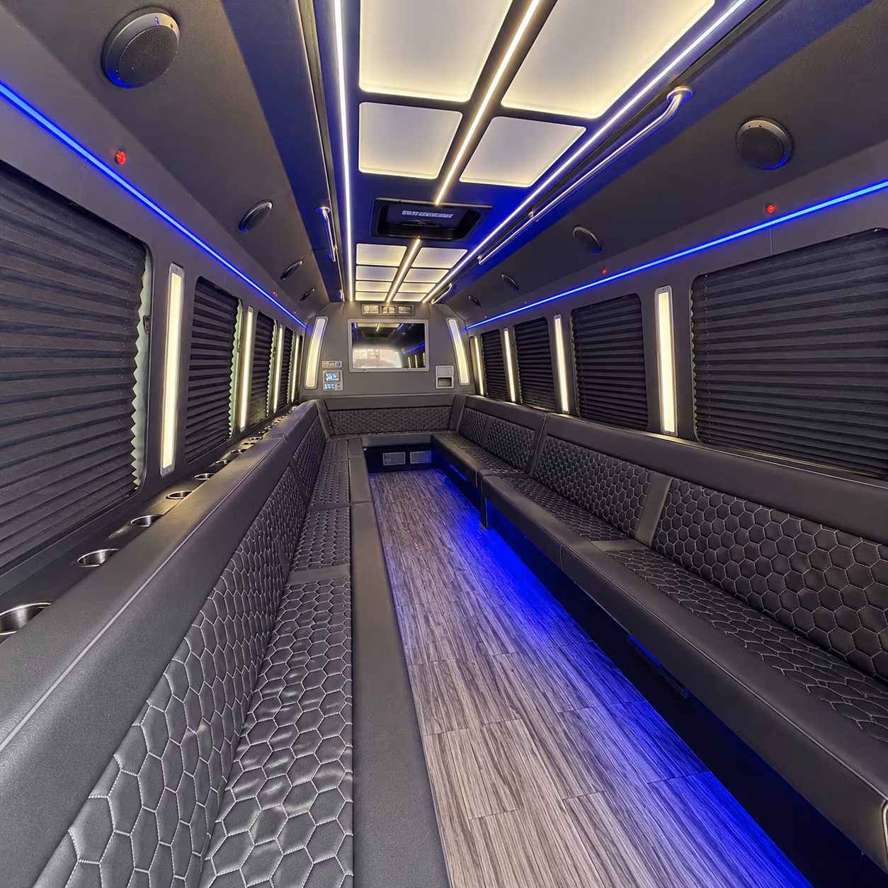 little rock 30 passenger party bus interior