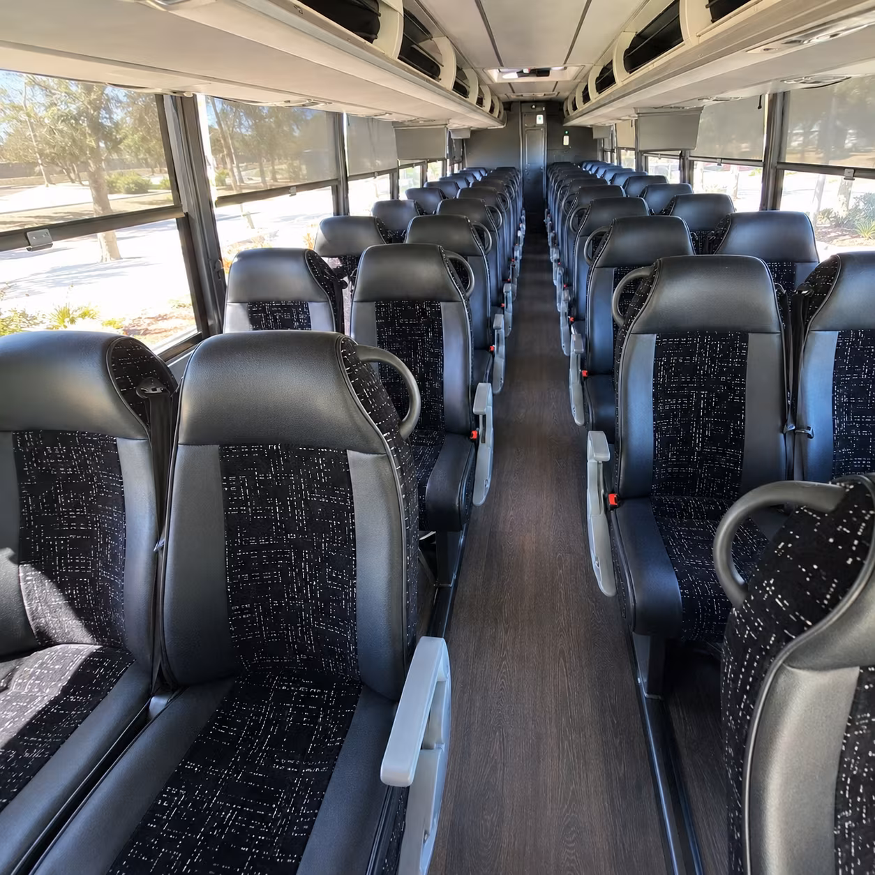 little rock charter bus interior