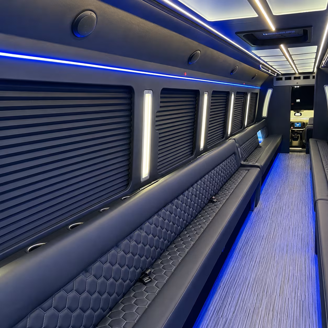 little rock party bus rental interior